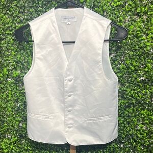 Vintage Vesuvio Napoli In Italy White Formal Vest size 8